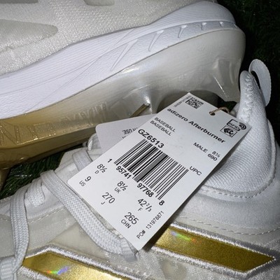 Adidas Adizero Afterburner 9 NWV TPU Molded Baseball Cleats Gold