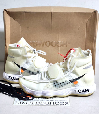 Nike The 10 : React Hyperdunk 2017 FK x Off White AJ4578-100 Men US 11.5 Size