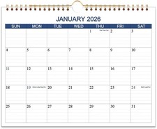 Calendar 2026 2027 - Wall Calendar Runs Jan 2026 to Jun 2027-18 Months Calendar