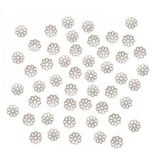 200pcs Filigree Flower Bead Caps 8mm Silver Bead End Caps for Earrings Bracel...
