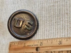 1862 Union Army Leather Button Buckle Very Old Repair Field Gear L@@K!!!
