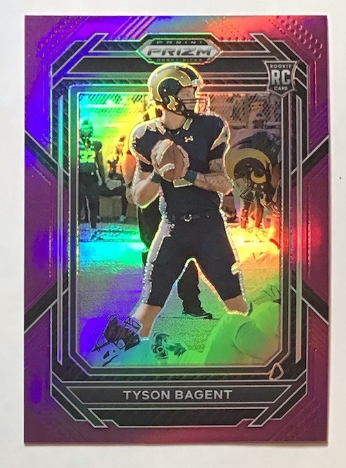 TYSON BAGENT 2023 RC ROOKIE PURPLE PRIZM🌈 /75 SHEPHERD RAMS CHICAGO BEARS