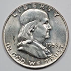 New Listing1959 P Franklin Silver Half Dollar AU Details 90% Silver US 50C Numismatic Coin