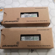 Image of 2x Plusoptic SFP-1G-SX-PLU Transceiver, Fibre Optic, 1250 Mbit/S, New 850nm 550m