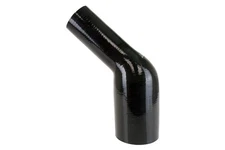 45° Silicone Elbow Reducer Hose 5/8" to 1-1/2" ID High Temp 4-Ply Black Coupler
