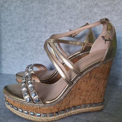 Carvela Damen Keilabsatz Riemchen Sandaletten, Highheels Größe 39 Carvela