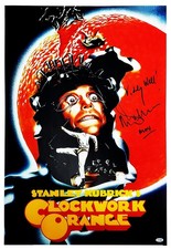 Clockwork Orange Malcolm McDowell Signed Autographed 24x36 Photo Poster
