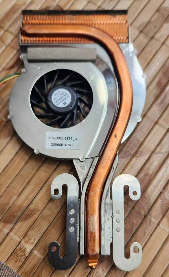 Ventilador de refrigeração Sony PCG-7R2L 15,6" genuíno CPU com dissipador de calor 073-1001-1893_A NT* - Imagem 2 de 3