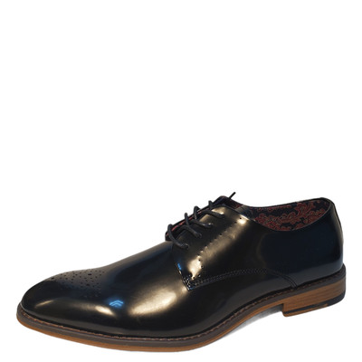 Steve Madden Mens Cratik Box Derby with Medallion Polyurethane Black 8.5 M MS...