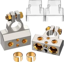 Heavy Duty Car Battery Connectors, 0/2/4/6/8/10 AWG, Top Post Multiple Battery T