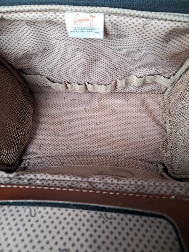 RICARDO BEVERLY HILLS SANTA CRUZ BOLSA DE MANO #4314 13x9x7 bolsillos extremos espejo Foto 2 de 3