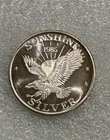 Vintage 1985 Sunshine Mining 1 oz .999 Silver Round ~ Eagle & Sun Rays  Lustrous