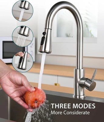 Moderne Mono Wasserhahn 360° Küche Spültisch Mischbatterien ausziehbar Auslauf Brause Einhebel