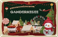 Blechschild 20X30 Cm Weihnachten Ganderkesee Deko Geschenk Metall Schild