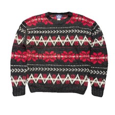 Vintage Woolrich Sweater Mens S Multicolor Fair Isle Nordic 100 Wool Pullover