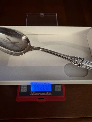 Large Spoon International Sterling Wild Rose 8” 64.2 Grams 925