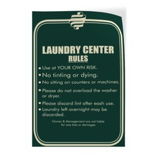 Vertical Vinyl Sticker Sign Follow Rules: Achieve Good Laundry Room Business B