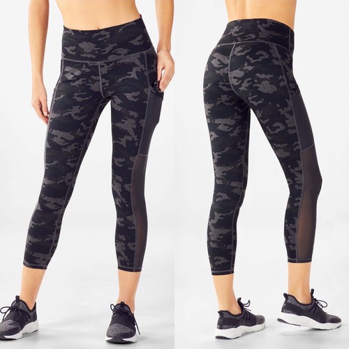 Fabletics Charcoal Camo On The Go High 