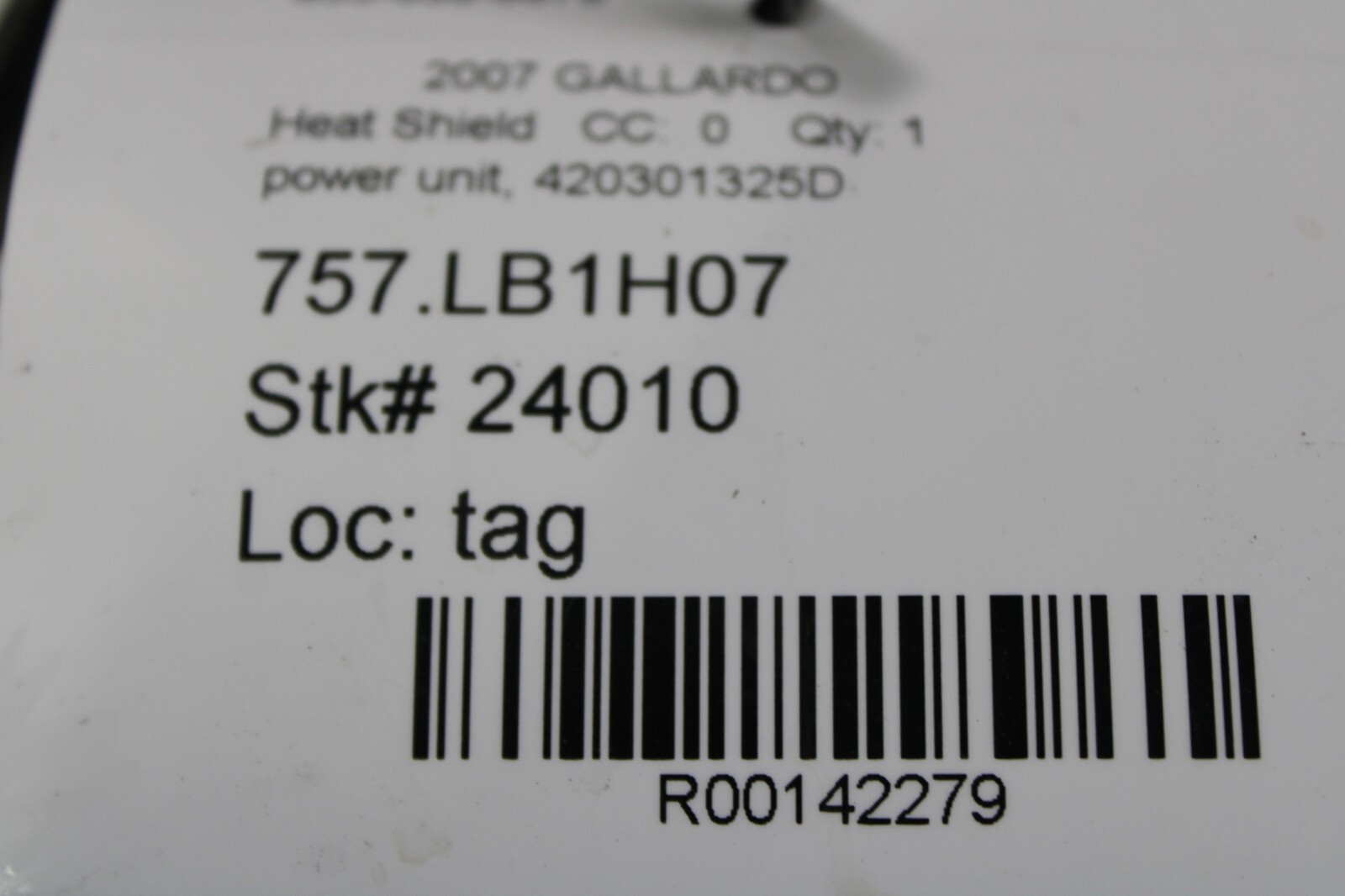 Lamborghini Gallardo LP550, LP560, Power Unit Heat Shield, Used, P/N 420301325D