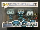 Funko POP Disney Kingdom Hearts Sora Goofy & Donald 3 Pack Chase GITD Gamestop