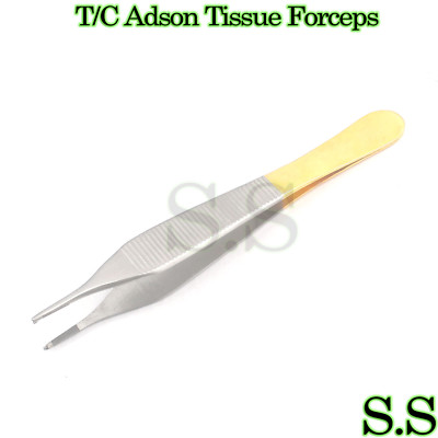 T/C Adson Tissue Micro Surgery Kocher Forceps 4.75" – Fine Point 1x2 Teeth, ODM