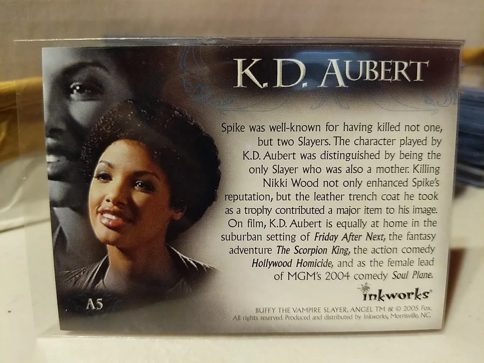 2005 Spike The Complete Story K.D. Aubert A5 Autograph Card *Nikki Wood* NM  - Image 2 of 2