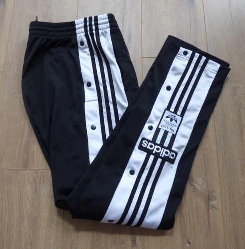Adidas Primegreen Popper Tracksuit Bottoms Women's Black & White Size 8