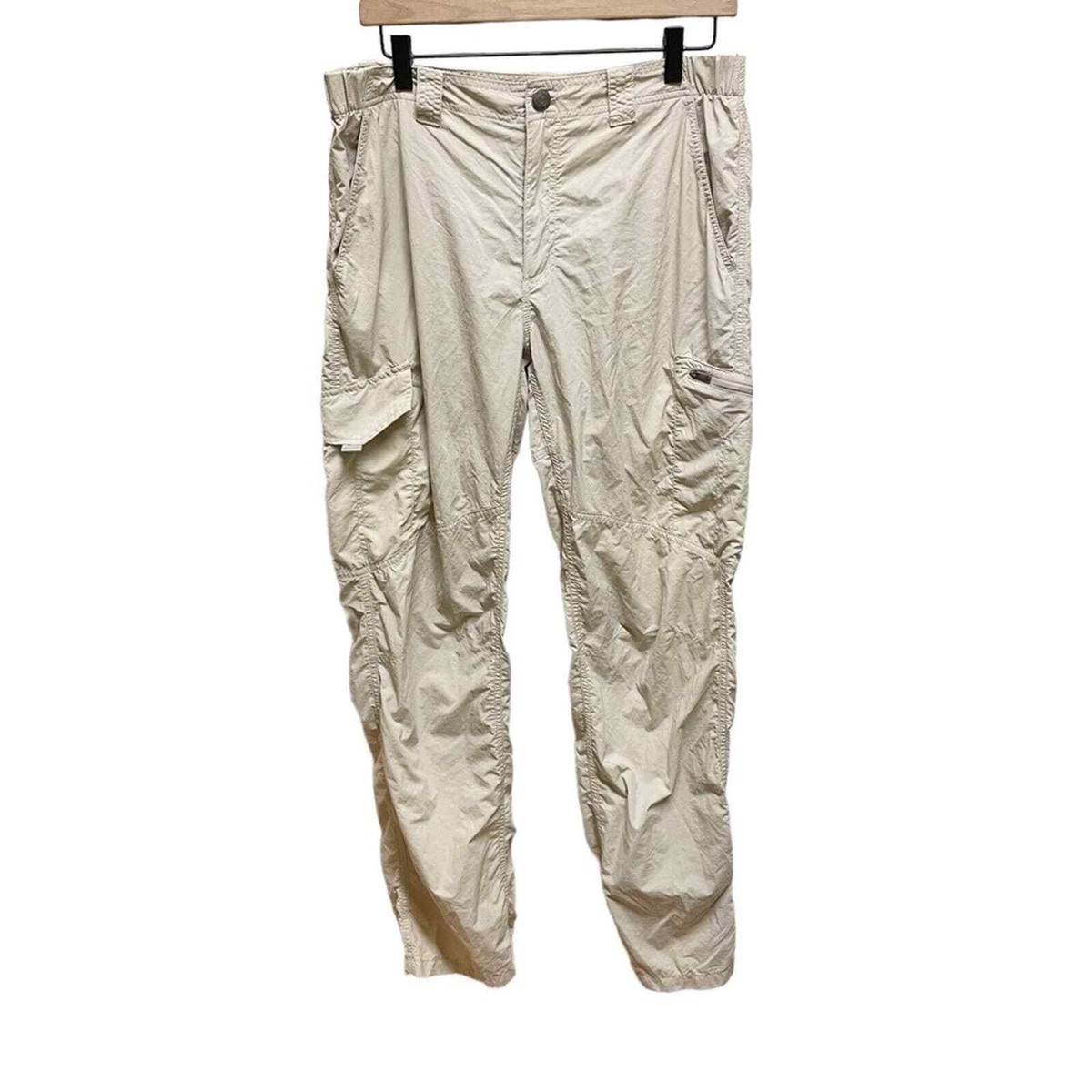 Columbia Beige Lightweight Quick Dry Hiking Fishing Outdoor Pants 34x32