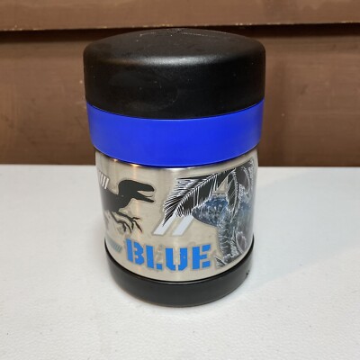 Jurassic World Thermos Funtainer Food Jar 10oz Blue Stainless Steel