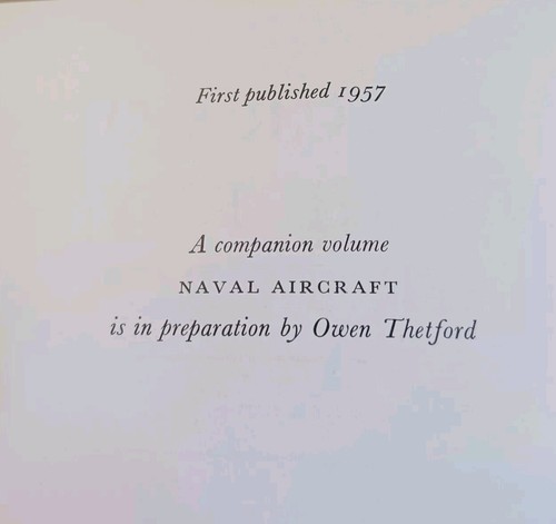 Owen Thetford AIRCRAFT OF THE ROYAL AIR FORCE 1918-1957 1st Putnam 1957 HC/DJ - Picture 7 of 7