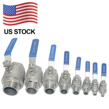 MALE TO Female Ball Valve 1/2" to 2" 1 3/4 inch NPT threaded Stainless steel 304