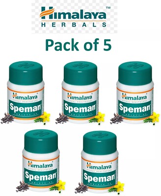 5X Himalaya Speman 300 Tablets (Pack of 5 X 60 Tablets Each) Expiry 2027