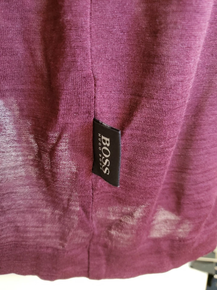$550 Boss Hugo Boss Slim Fit Burgundy Shirt NWOT Size XXL - Image 4 of 4
