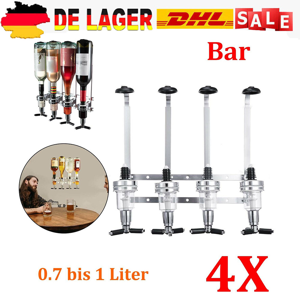 Getränkeportionierer 4 Flaschen Bar Butler Flaschenhalter Getränkespender Wands