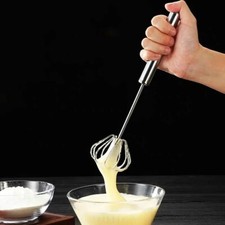 Semi-Automatic Egg Whisk Hand Push Egg Beater...