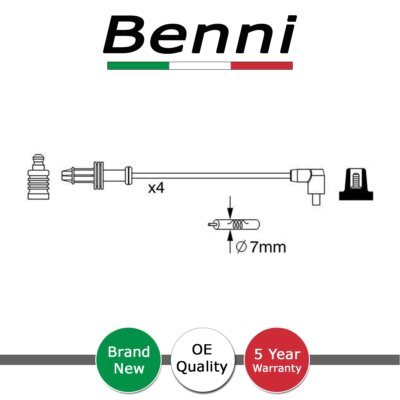 Ignition Leads Benni Fits Citroen Saxo Berlingo Xsara Peugeot 106