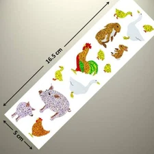 Mrs Grossman's Sticker - LTD EDITION - SPARKLE - BRIGHT FARM ANIMALS, Rooster