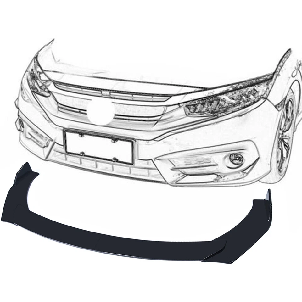 Kit divisor + varillas de puntal para parachoques delantero sedán Tesla Model 3 2017-2021 Foto 3 de 4