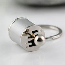 Schlüsselanhänger Anhänger Schaltkulisse Schaltung Hebel Knauf Silber aus Metall