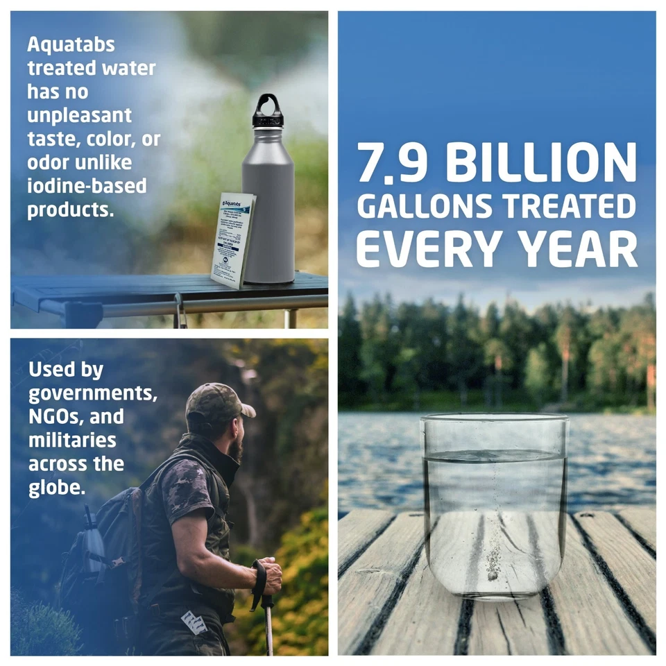 Aquatabs 49mg Water Purification Tablets. 100 Pack - Image 3 of 4