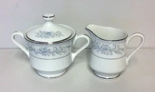Mikasa DRESDEN ROSE Creamer and Sugar Bowl w/ Lid Set More Items Here