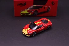 BBR 1/64 Scale Ferrari 296 GTB Red/Yellow Diecast Car Model Toy Gift NIB