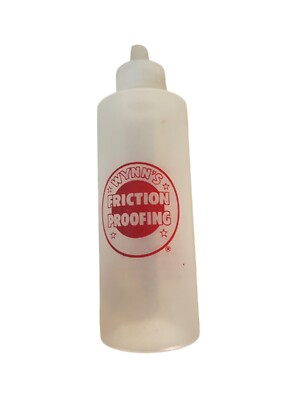 VTG. WYNN'S FRICTION PROOFING OIL TRANSMISSION ADDITIVE   PLASTIC BOTTLE  4 oz