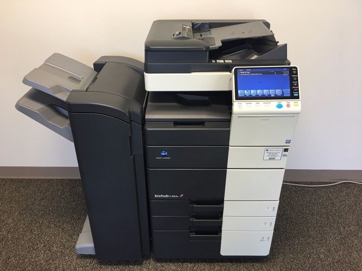 Konica Minolta Bizhub C454e Color Copier Printer Scanner Network LOW 191k total Konica Minolta Bizhub C454e Color Copier Printer Scanner Network LOW 191k total