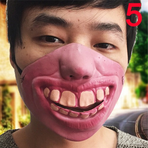 Cosplay-Half-Face-Horrible-Scary-Mask-Woman-Man-Halloween-Fancy-DressMasqueradeK