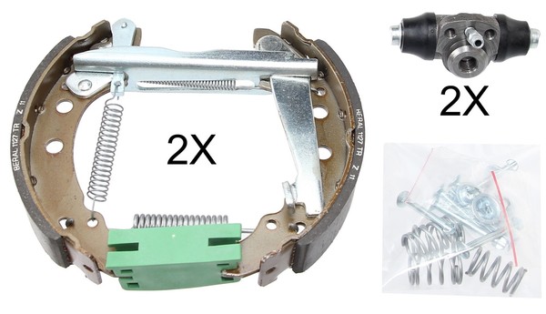 f.becker_line Bremsbackensatz Vormontiert Hinten Rechts Links FüR Audi 80 B2 VW-image