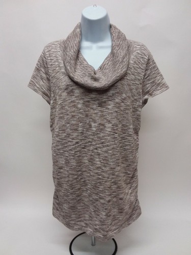 Short Sleeve Brown Cowl Neck Sweater | eBay
