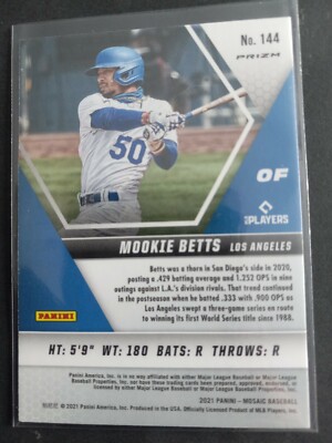 2021 Panini Mosaic Mookie Betts #144 Silver Prizm Los Angeles