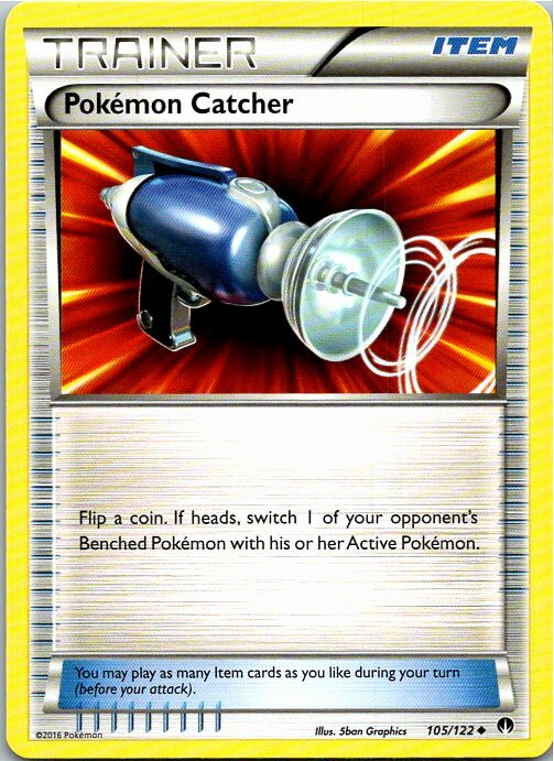 Pokemon Catcher 105/122 Uncommon Regular Pokemon XY Breakpoint Mint