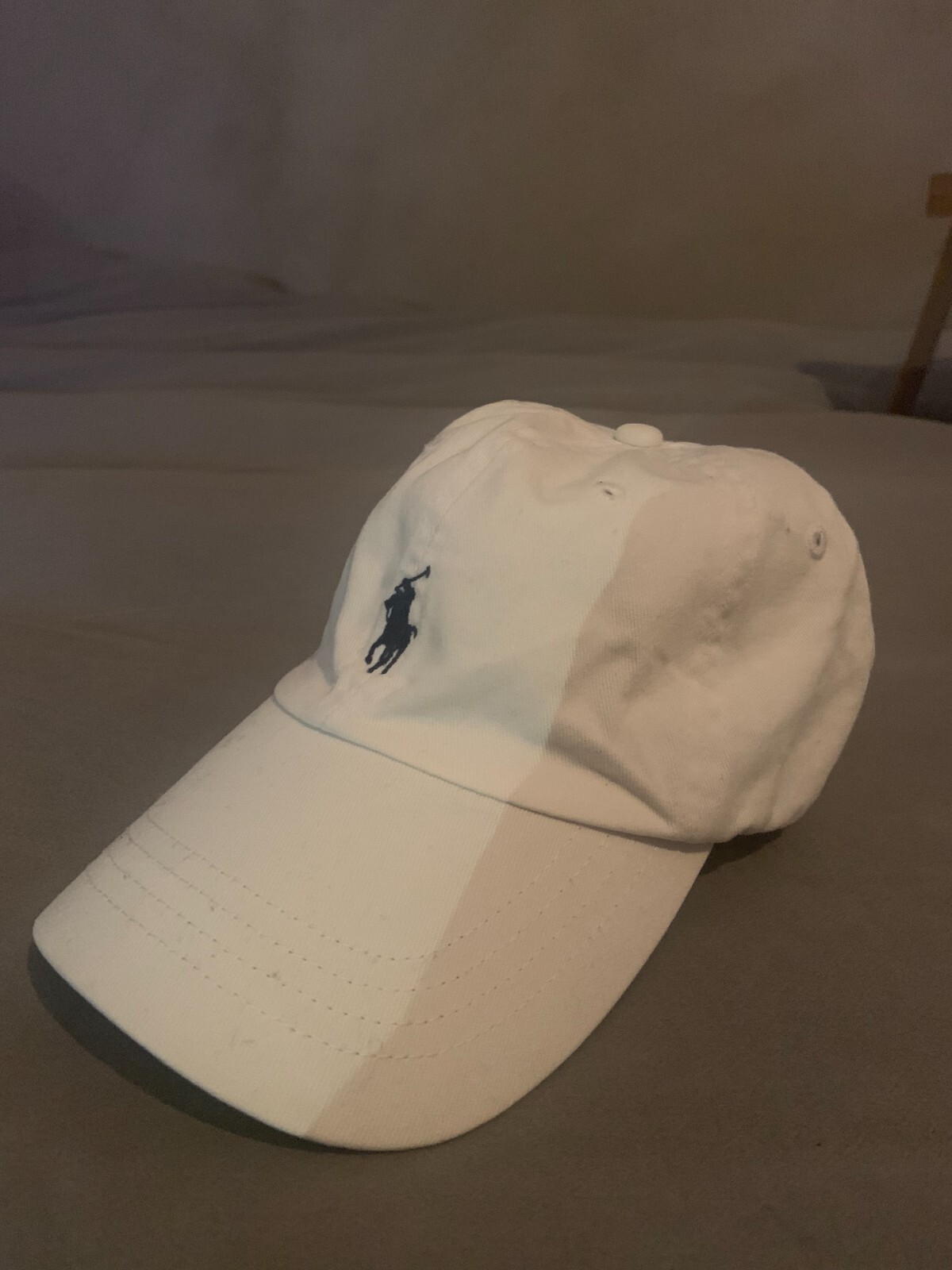 Cappello polo VINTAGE Ralph Lauren con pony navy scuro NUOVO DI ZECCA